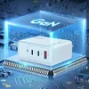 Schnellladegerät 100W Netzladegerät 2xUSB-C+USB-A QC3.0+PD Produktbild-Vorschau 4
