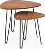 Designnový stolek wl5.659 sheesham metal side table set 2 Anteprima dell’immagine prodotto 1