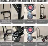 TEENO Chariot Pliable 2 en 1 Multifonction, Chariot à Voir les images du produit 5