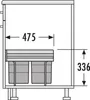 Hailo 3642131 Abfallsammler TR Swing für 40er Schränke mit Anteprima dell’immagine prodotto 3
