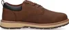 A side view of a brown leather shoe. Voir les images du produit