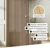 HEXIM Raumteiler Lamellenwand 275x58cm MDF Raumtrenner Produktbild-Vorschau 2