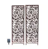 Two decorative garden screens with a floral pattern and a solar light. Náhled obrázku produktu