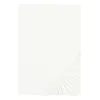 A white fitted sheet is shown laid flat, with the elasticized corner visible in the bottom right. Produktbild-Vorschau