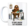 Kaffeebecher mit Faultier im Büro Motiv und Spruch: Ich Produktbild-Vorschau 2