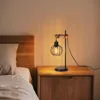 ZMH Tischlampe Schwarz Holz Tischleuchte Vintage Produktbild-Vorschau 5