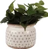 Clayre & Eef Blumentopf Ø 20x15 cm Beige Schwarz Keramik Produktbild-Vorschau 2
