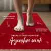 Wollteppich Gabbeh Uni Läufer Rot 60x180 cm | Moderner Produktbild-Vorschau 4