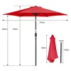 Angel Living 270cm ombrellone inclinabile in acciaio inox e Anteprima dell’immagine prodotto 3