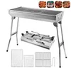 Holzkohlegrill Edelstahl Gartengrill mit Klappbeinen Produktbild-Vorschau 1