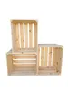 Three wooden crates stacked on a white background. Náhled obrázku produktu
