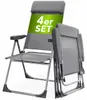 CASARIA® Gartenstühle 4er Set Klappbar 6-fach Verstellbar Produktbild-Vorschau 1
