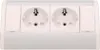 Prise de meuble 2x2P+Z Schuko blanc-argent sous châssis Voir les images du produit 6