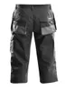 A pair of black work pants with multiple pockets, shown from the back. Voir les images du produit