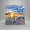 Bilder auf glas - See Brücke - 40x40cm - Glasbilder - Produktbild-Vorschau 3