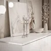 Dreitürige Kommode AURORA SILVER 3D mit schräge silber Produktbild-Vorschau 3
