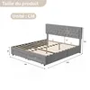 INONEFT Hydraulisches Boxspringbett 160 x 200 cm mit 2 Produktbild-Vorschau 2