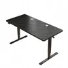Čierny elektrický stôl 160x80 Nastaviteľný moderný 72-118cm Náhľad obrázku produktu 1