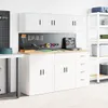 vidaXL Armadio a muro per garage in legno bianco Anteprima dell’immagine prodotto 4