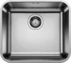 A top-down view of a stainless steel kitchen sink. Produktbild-Vorschau