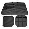 A black silicone dish drying mat with a ribbed surface. Produktbild-Vorschau