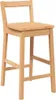 A wooden bar stool on a white background. Podgląd zdjęcia produktu