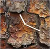 Wanduhr aus Glas mit Motiv Baumrindenstruktur- 30 x 30 cm - Produktbild-Vorschau 1