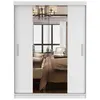 Kleiderschrank Schwebetürenschrank Schrank 150 cm Weiß/Weiß Produktbild-Vorschau 3