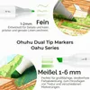 Ohuhu Alkohol Marker 100 Keil & Fein Kunstset für Zeichnen Produktbild-Vorschau 2