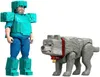 Minecraft The Movie Steve &  Wolf set 2 figures Produktbild-Vorschau 4
