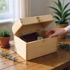 Creative Deco Grote Doos Schatkist Houten Geheugen, 25 x 15 Productafbeelding-voorbeeld 2