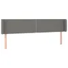 The Living Store Kopfteil mit Ohren Dunkelgrau 183x16x78/88 Produktbild-Vorschau 2