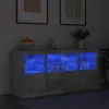 vidaXL Príborník s LED svetlami betónová sivá 142,5x37x67 Náhľad obrázku produktu 3