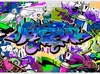 Vlies Fototapete - Graffiti: violet theme 200x140 cm Produktbild-Vorschau 5