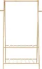 A freestanding bamboo garment rack with two shelves. Náhled obrázku produktu
