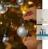 tectake® Weihnachtskugeln 64er-Set in SIlber und Blau Produktbild-Vorschau 3