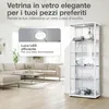 K-Möbel Vetrina in vetro in piedi in bianco (176x67x33 cm) Anteprima dell’immagine prodotto 5