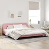 vidaXL Cadre de lit "Dover" rose 200x200 cm velours Voir les images du produit 10