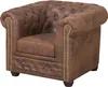 Chesterfield Sessel, Mikrofaser, braun, Vintage, 1-Sitzer, Produktbild-Vorschau 5