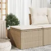 vidaXL Stołek ogrodowy z poduszką beżowy 55x55x37 cm z Podgląd zdjęcia produktu 2