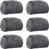 vidaXL Wohndecken 6 stk. Dunkelgrau 200 x 150 cm 4.5 kg Produktbild-Vorschau 1