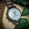 Holwerk BASSUM Herren Edelstahl & Holz Chronograph Produktbild-Vorschau 5