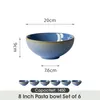 Schüssel Set 6stück Ø20 cm Müslischale Suppenschüssel Produktbild-Vorschau 2