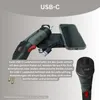 A close-up marketing image showing a USB-C charging device, a smartphone on a charging pad, and a USB-C cable. Produktbild-Vorschau