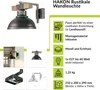 Wandlampe E27 in Kupfer antik Metall Holz Wohnzimmer Küche Produktbild-Vorschau 2