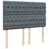 vidaXL Postel Boxspring s matrací Dark Grey 160x200 cm Náhled obrázku produktu 7