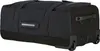 A dark gray and black rolling travel bag is shown from the side. Voir les images du produit
