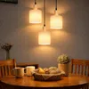ZMH Pendelleuchte Holz Weiß Esstischlampe Vintage Produktbild-Vorschau 1