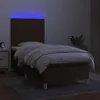 vidaXL Boxspringbett mit Matratze & LED Dunkelbraun 80x200 Produktbild-Vorschau 2