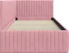 vidaXL Eckbettgestell mit Kopfteil Rosa 90 cm x 200 cm Samt Produktbild-Vorschau 6